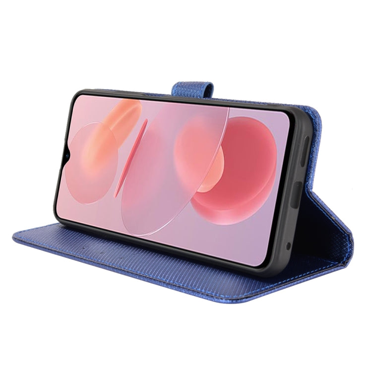 For Ulefone Note 12P Diamond Texture Leather Phone Case(Blue) by buy2fix