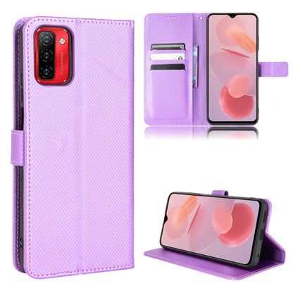 For Ulefone Note 12P Diamond Texture Leather Phone Case(Purple) by buy2fix
