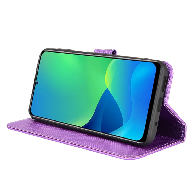 For Ulefone Note 13P Diamond Texture Leather Phone Case(Purple) by buy2fix