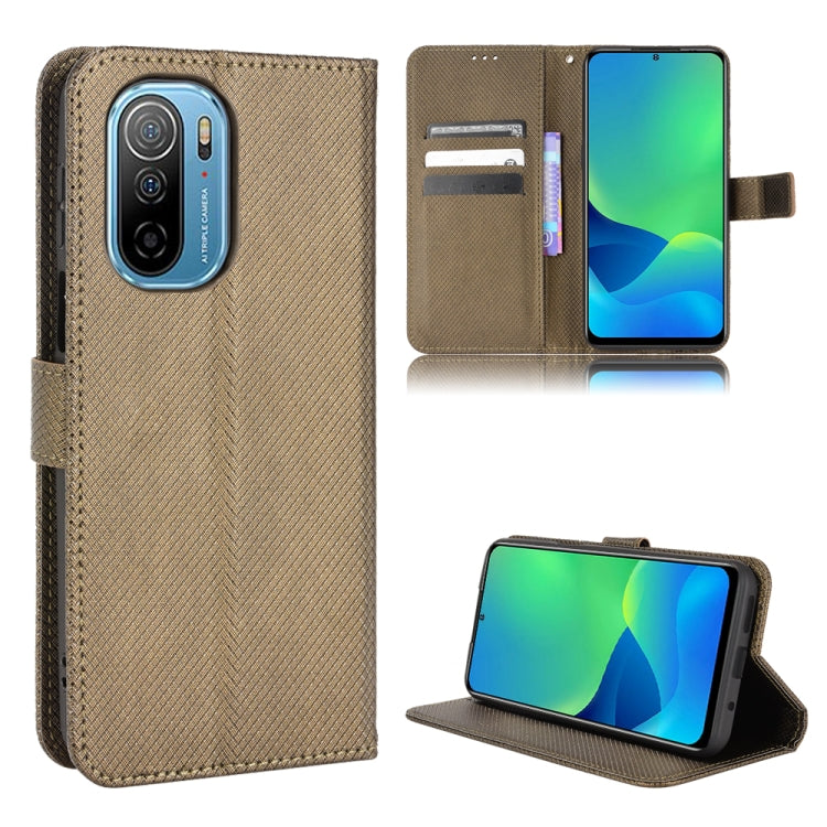 For Ulefone Note 13P Diamond Texture Leather Phone Case(Brown) by buy2fix