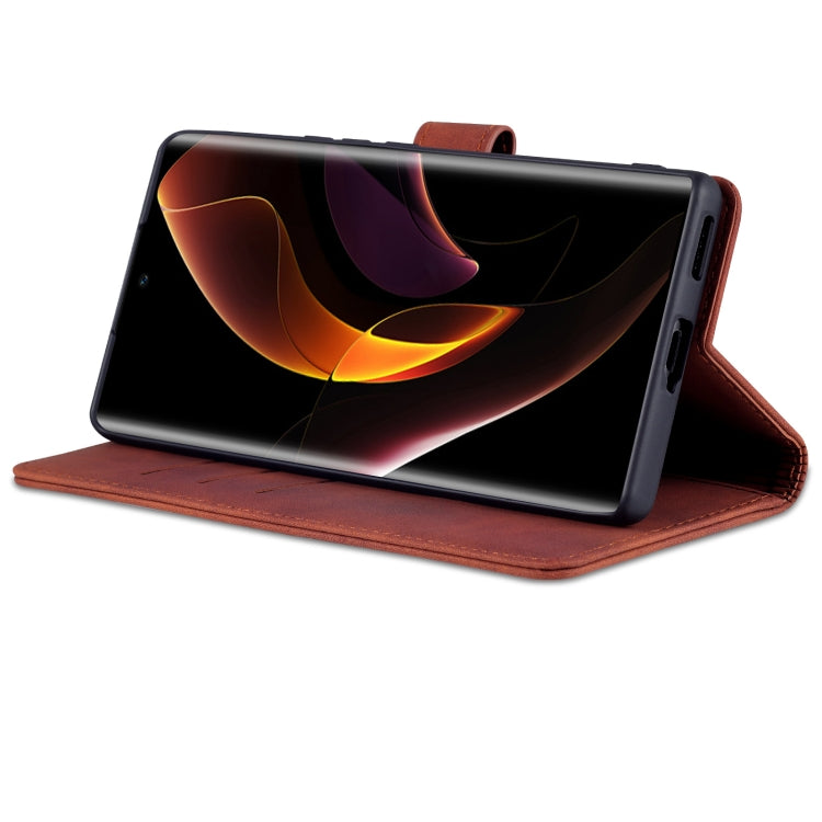 For Honor 60 AZNS Skin Feel Calf Texture Horizontal Flip Leather Phone Case(Brown) - Honor Cases by AZNS | Online Shopping UK | buy2fix