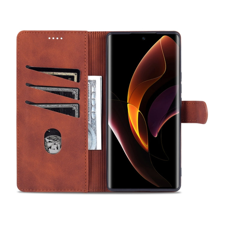 For Honor 60 AZNS Skin Feel Calf Texture Horizontal Flip Leather Phone Case(Brown) - Honor Cases by AZNS | Online Shopping UK | buy2fix