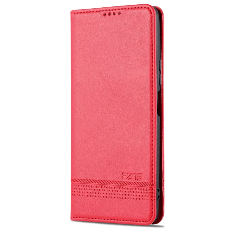 For Honor Play 30 Plus AZNS Magnetic Calf Texture Leather Phone Case(Red) - Honor Cases by AZNS | Online Shopping UK | buy2fix