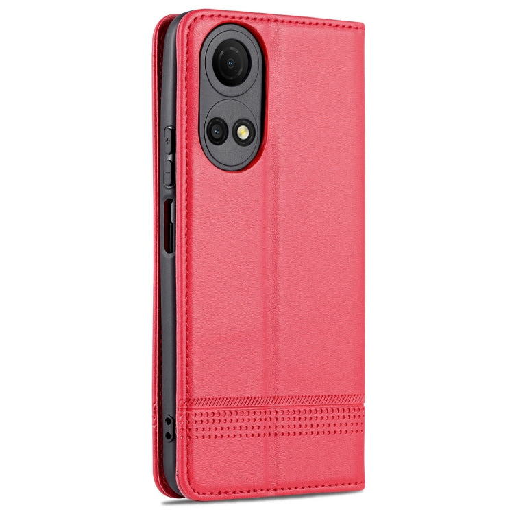 For Honor Play 30 Plus AZNS Magnetic Calf Texture Leather Phone Case(Red) - Honor Cases by AZNS | Online Shopping UK | buy2fix