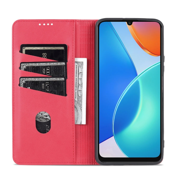 For Honor Play 30 Plus AZNS Magnetic Calf Texture Leather Phone Case(Red) - Honor Cases by AZNS | Online Shopping UK | buy2fix