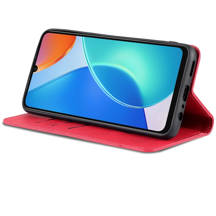 For Honor Play 30 Plus AZNS Magnetic Calf Texture Leather Phone Case(Red) - Honor Cases by AZNS | Online Shopping UK | buy2fix