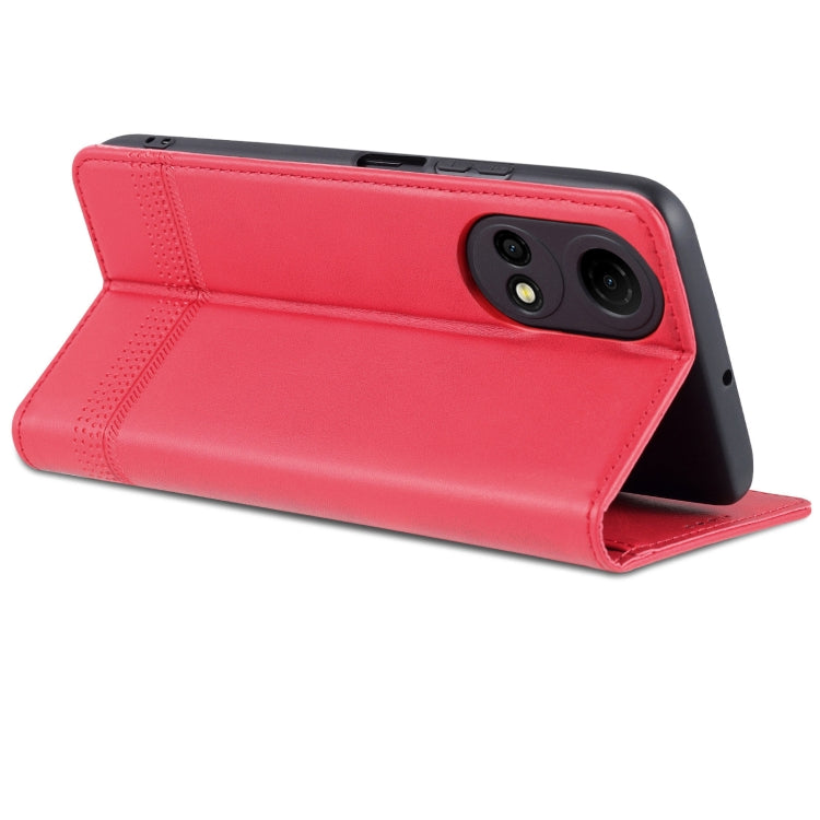 For Honor Play 30 Plus AZNS Magnetic Calf Texture Leather Phone Case(Red) - Honor Cases by AZNS | Online Shopping UK | buy2fix