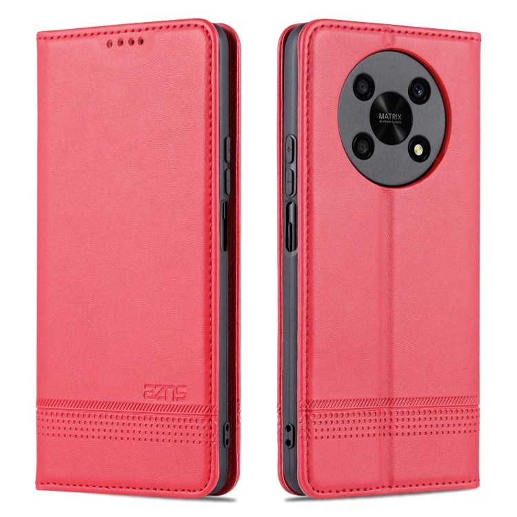 For Honor X30 AZNS Magnetic Calf Texture Leather Phone Case(Red) - Honor Cases by AZNS | Online Shopping UK | buy2fix