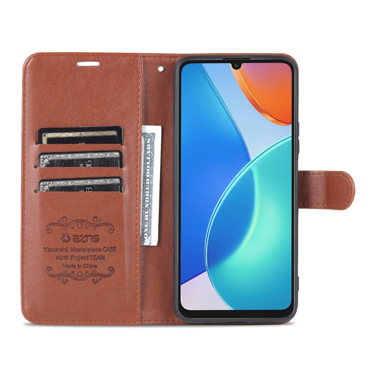 For Honor Play 30 Plus AZNS Sheepskin Texture Flip Leather Phone Case(Brown) - Honor Cases by AZNS | Online Shopping UK | buy2fix