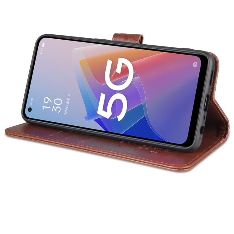 For OnePlus Nord N20 5G AZNS Sheepskin Texture Flip Leather Phone Case(Brown) - OnePlus Cases by AZNS | Online Shopping UK | buy2fix