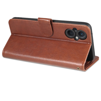 For OnePlus Nord N20 5G AZNS Sheepskin Texture Flip Leather Phone Case(Brown) - OnePlus Cases by AZNS | Online Shopping UK | buy2fix