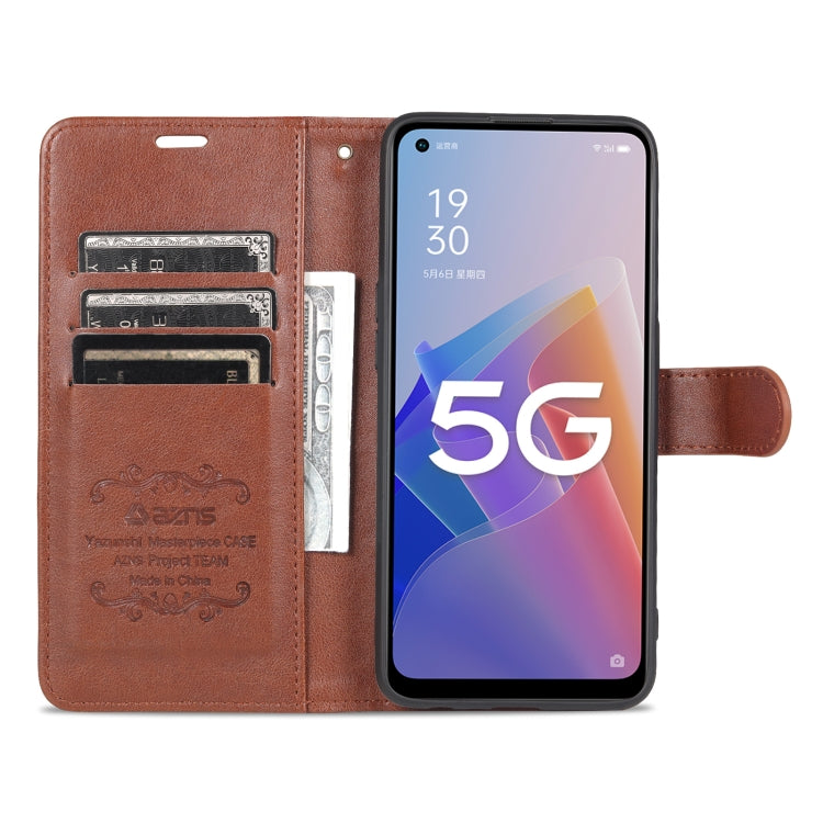 For OnePlus Nord N20 5G AZNS Sheepskin Texture Flip Leather Phone Case(Brown) - OnePlus Cases by AZNS | Online Shopping UK | buy2fix