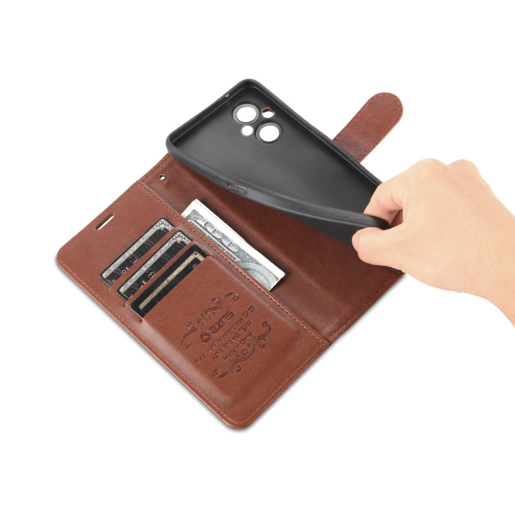 For OnePlus Nord N20 5G AZNS Sheepskin Texture Flip Leather Phone Case(Brown) - OnePlus Cases by AZNS | Online Shopping UK | buy2fix