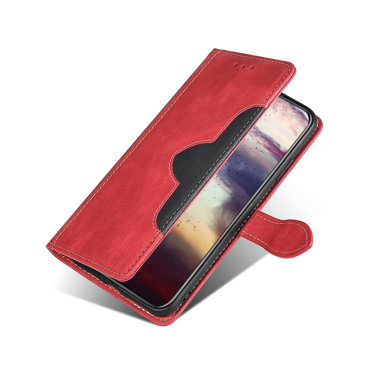 For Ulefone Note 10 Skin Feel Straw Hat Magnetic Buckle Leather Phone Case(Red) - Ulefone Cases by buy2fix | Online Shopping UK | buy2fix