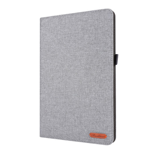For Samsung Galaxy Tab S8 Ultra Horizontal Flip Fabric Leather Tablet Case with Card Slots & Holder(Grey) by buy2fix