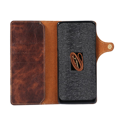 For iPhone 6 Denior Oil Wax Cowhide Magnetic Button Horizontal Flip Leather Case with Card Slots & Wallet(Black) - More iPhone Cases by Denior | Online Shopping UK | buy2fix