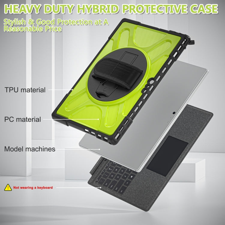 For MicroSoft Surface Pro 4 / 5 / 6 / 7 TPU + PC Tablet Case(Yellow Green) - Others by buy2fix | Online Shopping UK | buy2fix
