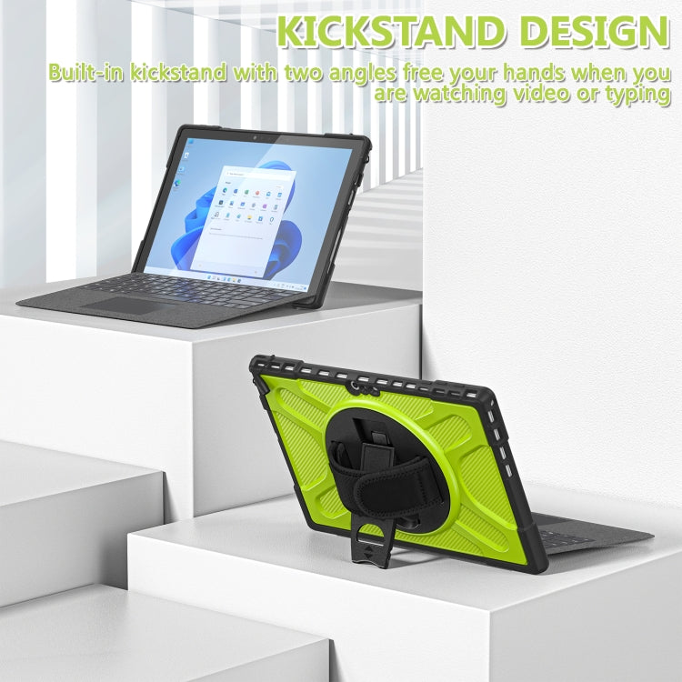For MicroSoft Surface Pro 4 / 5 / 6 / 7 TPU + PC Tablet Case(Yellow Green) - Others by buy2fix | Online Shopping UK | buy2fix