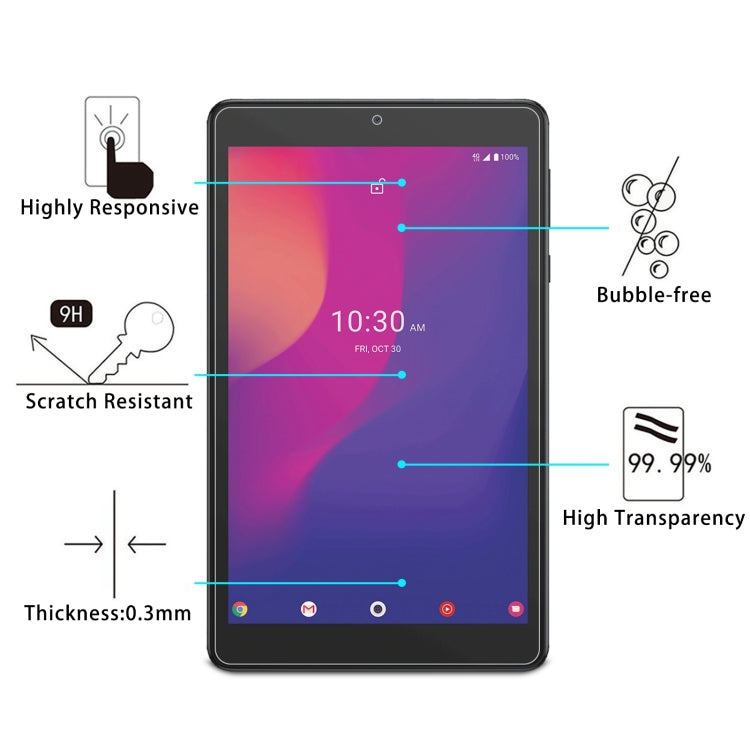 9H 2.5D Explosion-proof Tempered Tablet Glass Film For Alcatel Joy Tab 2 / 3T 8.0 - Others by buy2fix | Online Shopping UK | buy2fix