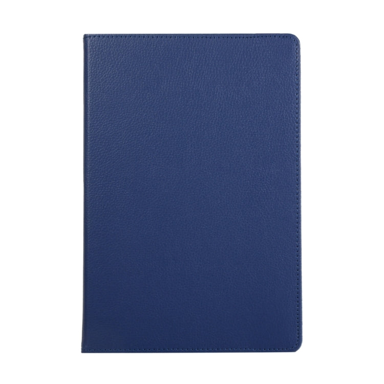 For Samsung Galaxy Tab S8 Ultra 360 Degrees Rotation Holder Litchi Leather Tablet Case(Blue) by buy2fix