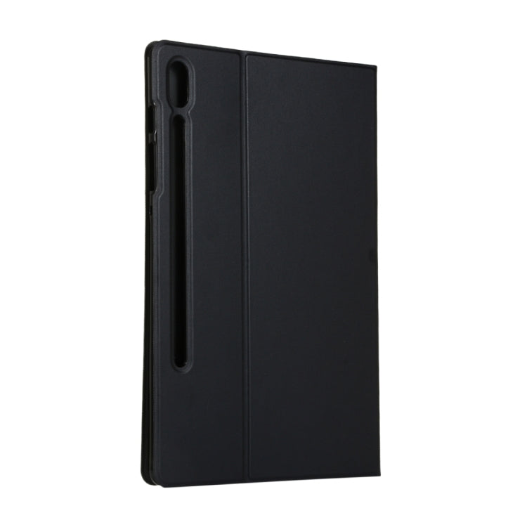 For Samsung Galaxy Tab S8 Ultra Elasticity Leather Tablet Case with Holder(Black) by buy2fix