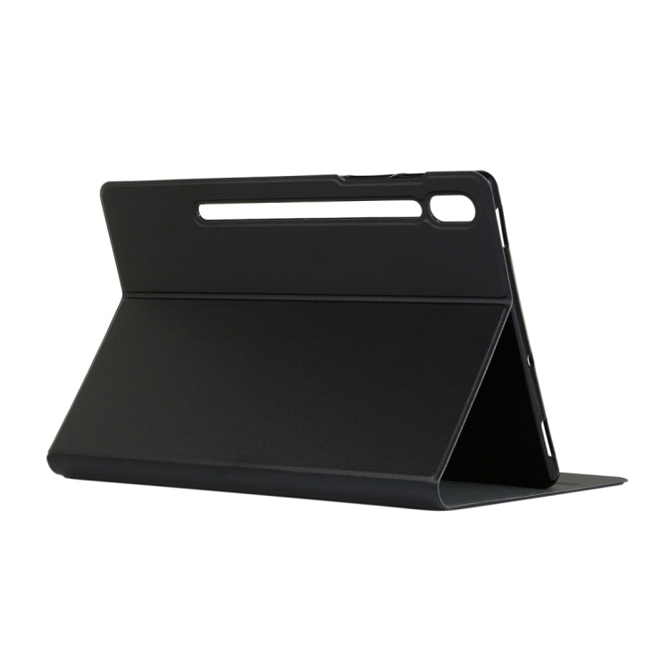 For Samsung Galaxy Tab S8 Ultra Elasticity Leather Tablet Case with Holder(Black) by buy2fix