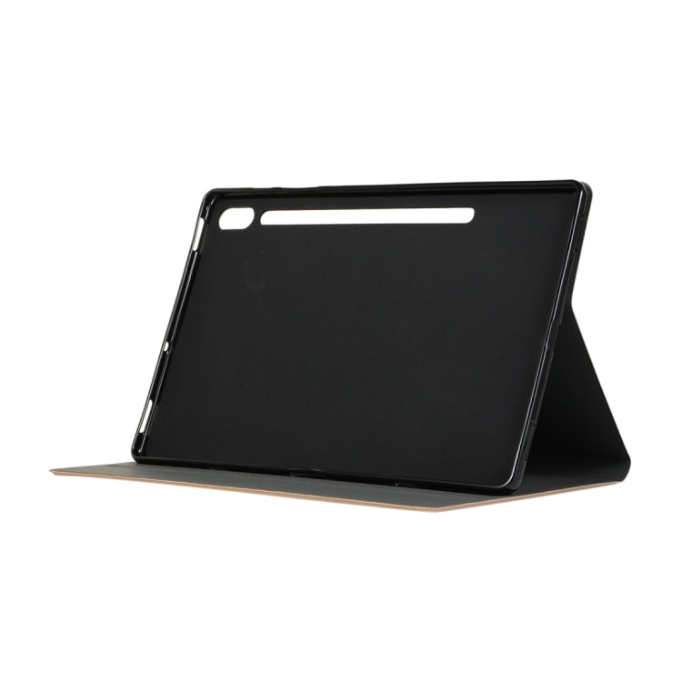 For Samsung Galaxy Tab S8 Ultra Elasticity Leather Tablet Case with Holder(Dark Blue) by buy2fix