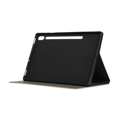 For Samsung Galaxy Tab S8 Ultra Elasticity Leather Tablet Case with Holder(Dark Blue) by buy2fix