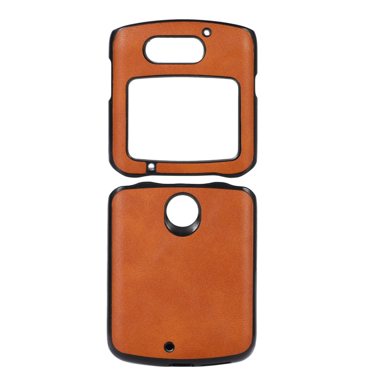 For Motorola Moto Razr 5G Cowhide Texture PU Phone Case(Brown) by buy2fix