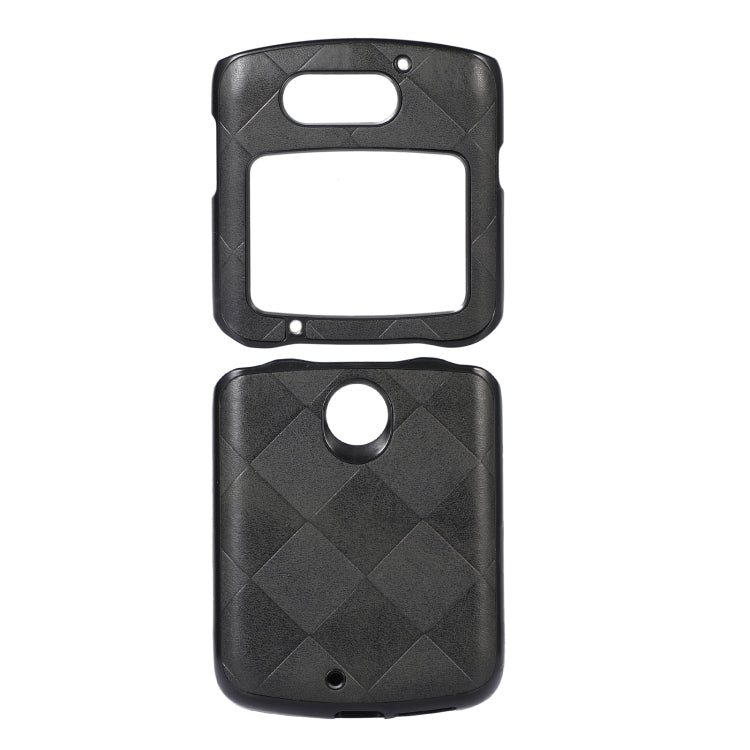 For Motorola Moto Razr 5G Weave Plaid PU Phone Case(Black) by buy2fix