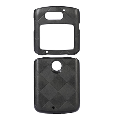For Motorola Moto Razr 5G Weave Plaid PU Phone Case(Black) by buy2fix