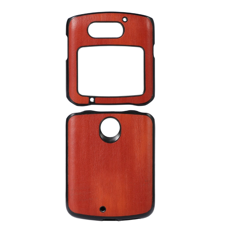 For Motorola Moto Razr 5G Yellow Cow Texture PU Phone Case(Brown) by buy2fix