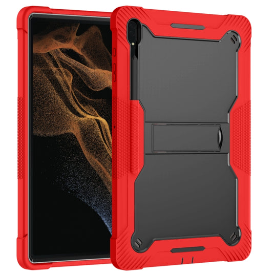 For Samsung Galaxy Tab S9 Ultra / S8 Ultra Silicone + PC Shockproof Protective Tablet Case(Red + Black) by buy2fix