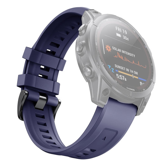 For Garmin Fenix 7S Quick Release Silicone Watch Band(Dark Blue) - Watch Bands by buy2fix | Online Shopping UK | buy2fix