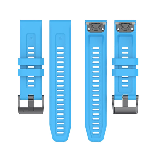 For Garmin Fenix 7S Quick Release Silicone Watch Band(Sky Blue) by buy2fix