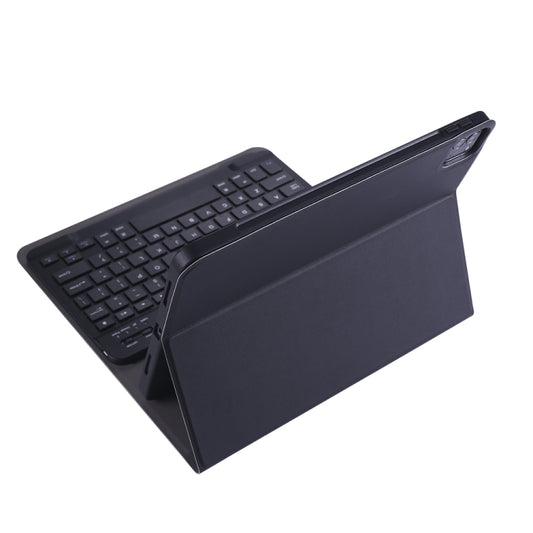A11B Lambskin Texture Ultra-thin Bluetooth Keyboard Leather Case with Pen Holder For iPad Air 5 2022 / Air 4 2020 10.9 & Pro 11 inch 2021 / 2020 / 2018(Black) by buy2fix