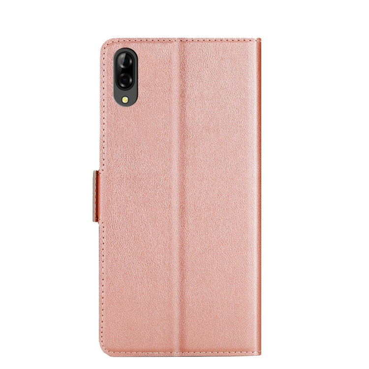 For Blackview A60 Pro Ultra-thin Voltage Side Buckle PU + TPU Leather Phone Case(Rose Gold) - More Brand by buy2fix | Online Shopping UK | buy2fix