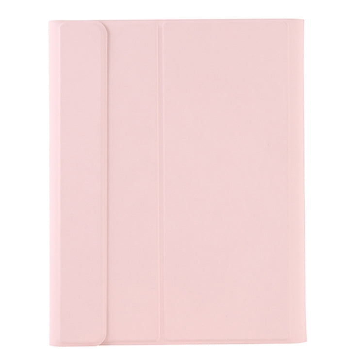 T098B Candy Color Skin Feel Texture Bluetooth Keyboard Leather Case with Pen Holder For iPad Air 11 2024 / 2025 / Air 4 10.9 2020 / Air 5 10.9 2022 (Pink) by buy2fix
