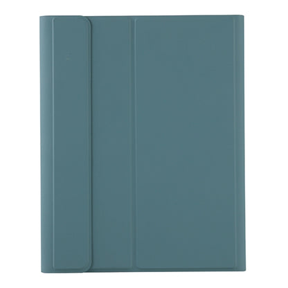 T098B Candy Color Skin Feel Texture Bluetooth Keyboard Leather Case with Pen Holder For iPad Air 11 2024 / 2025 / Air 4 10.9 2020 / Air 5 10.9 2022 (Dark Green) by buy2fix