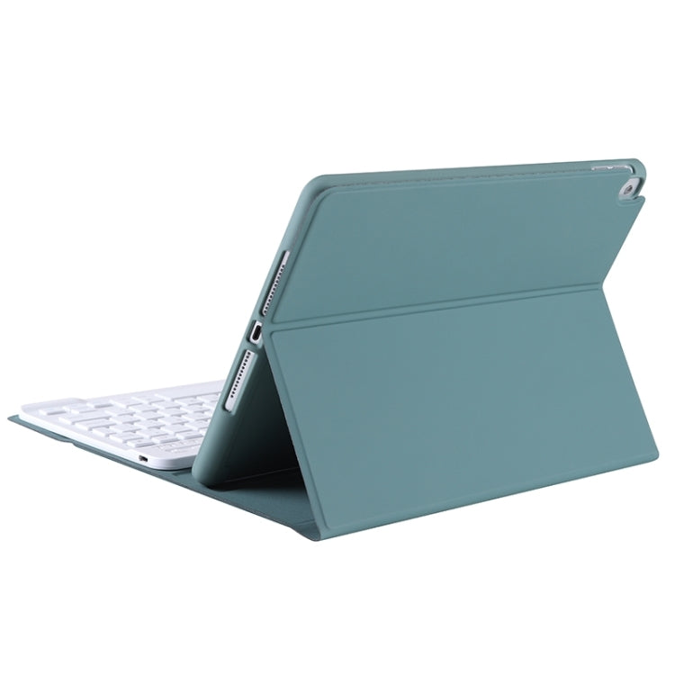 T098B Candy Color Skin Feel Texture Bluetooth Keyboard Leather Case with Pen Holder For iPad Air 11 2024 / 2025 / Air 4 10.9 2020 / Air 5 10.9 2022 (Dark Green) by buy2fix