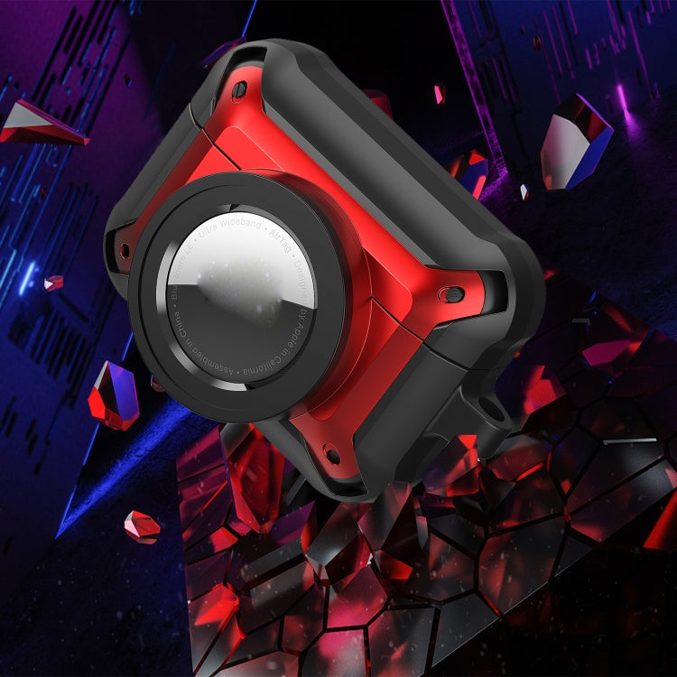 For AirPods Pro Wireless Earphone Protective Case with AirTag Case(Black) - For AirPods Pro by buy2fix | Online Shopping UK | buy2fix