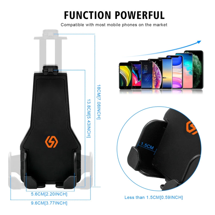 WUPP CS-1287A1 Motorcycle Bike Triangle Fixed Mobile Phone Holder(Black) - Holder by WUPP | Online Shopping UK | buy2fix