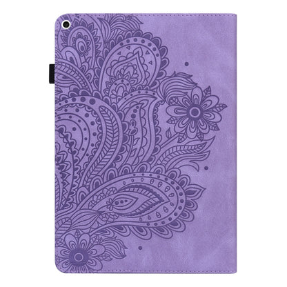 Peacock Embossed Pattern TPU + PU Leather Smart Tablet Case with Sleep / Wake-up For iPad 5 / 6 / 7 / 8 2017(Purple) - More iPad Cases by buy2fix | Online Shopping UK | buy2fix
