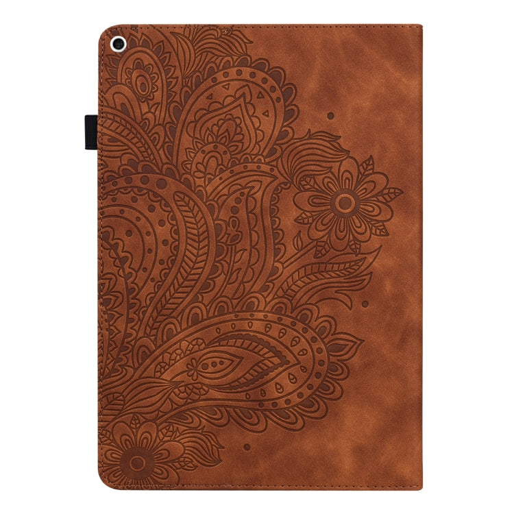 Peacock Embossed Pattern TPU + PU Leather Smart Tablet Case with Sleep / Wake-up For iPad 5 / 6 / 7 / 8 2017(Brown) - More iPad Cases by buy2fix | Online Shopping UK | buy2fix