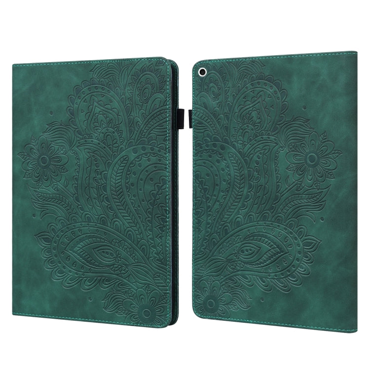 Peacock Embossed Pattern TPU + PU Leather Smart Tablet Case with Sleep / Wake-up For iPad 5 / 6 / 7 / 8 2017(Green) - More iPad Cases by buy2fix | Online Shopping UK | buy2fix