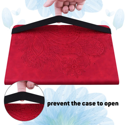 Peacock Embossed Pattern TPU + PU Leather Smart Tablet Case with Sleep / Wake-up For iPad Air 2022 / Air 2020 10.9(Red) - iPad Air (2022) / (2020) 10.9 Cases by buy2fix | Online Shopping UK | buy2fix