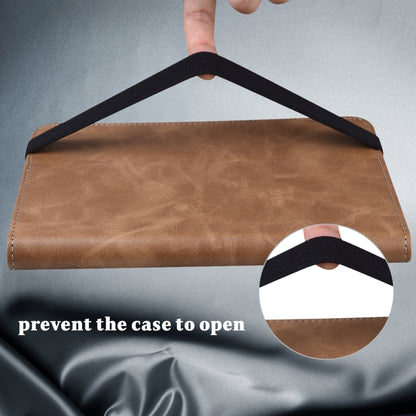 For iPad Pro 12.9 2022 / 2021 / 2020 / 2018 Solid Color Embossed Striped Leather Case(Brown) - iPad Pro 12.9 (2022/2021) Cases by buy2fix | Online Shopping UK | buy2fix