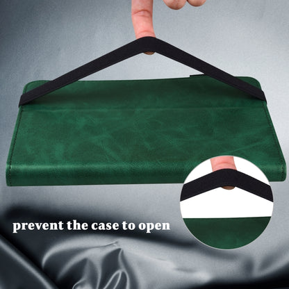 For iPad Pro 12.9 2022 / 2021 / 2020 / 2018 Solid Color Embossed Striped Leather Case(Green) - iPad Pro 12.9 (2022/2021) Cases by buy2fix | Online Shopping UK | buy2fix