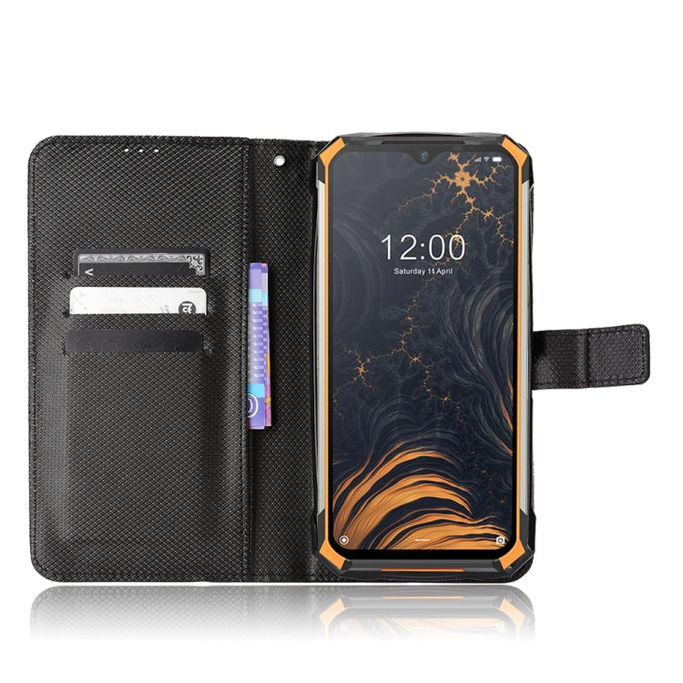 For Doogee S88 Pro / S88 Plus Diamond Texture Leather Phone Case(Black) - Doogee Cases by buy2fix | Online Shopping UK | buy2fix