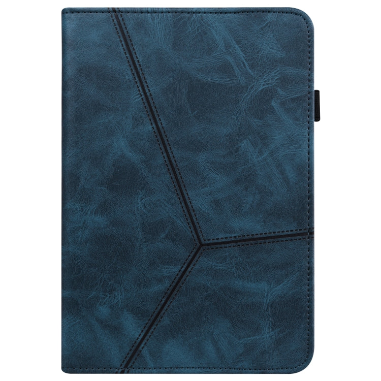 Solid Color Embossed Striped Smart Leather Case For iPad 10.2 2019 / Pro 10.5 inch(Blue) - iPad Pro 10.5 inch Cases by buy2fix | Online Shopping UK | buy2fix